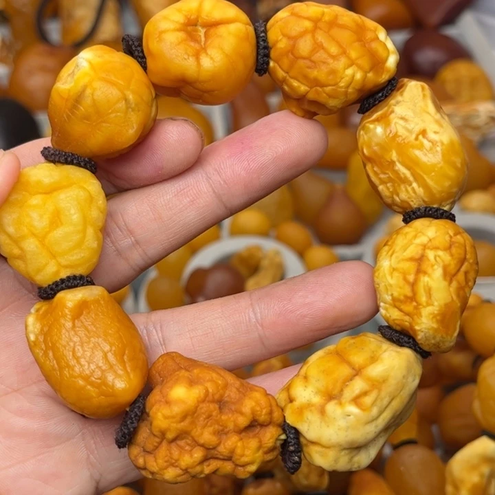 琥珀未镶嵌裸石天然蜜蜡手串