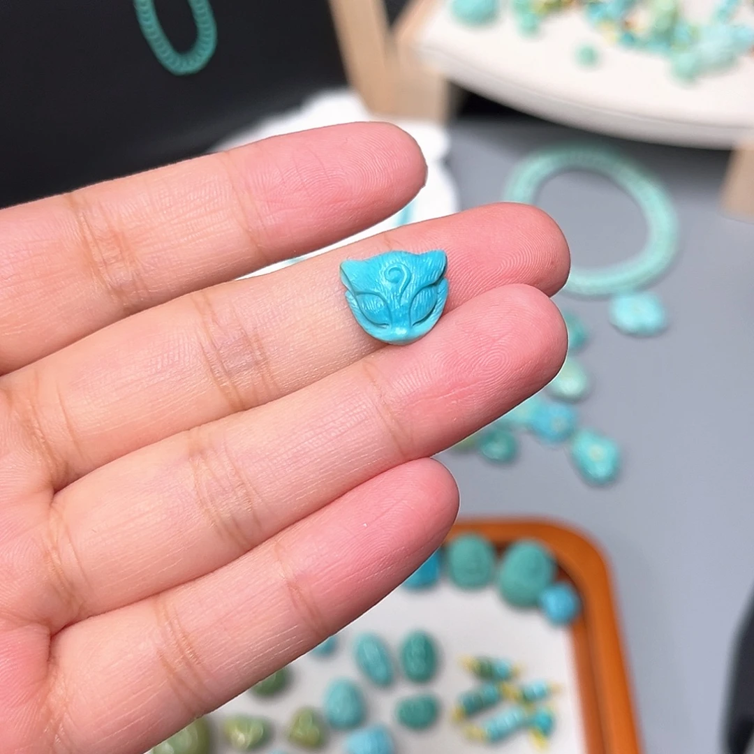 未镶嵌绿松石珠宝半成品