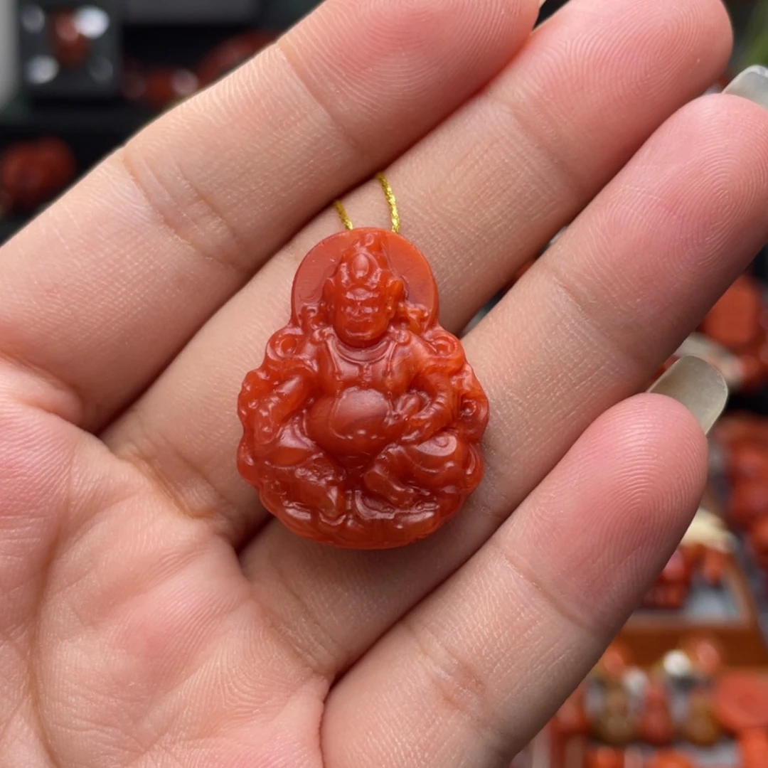 【闪购商品】未镶嵌黄财神南红玛瑙