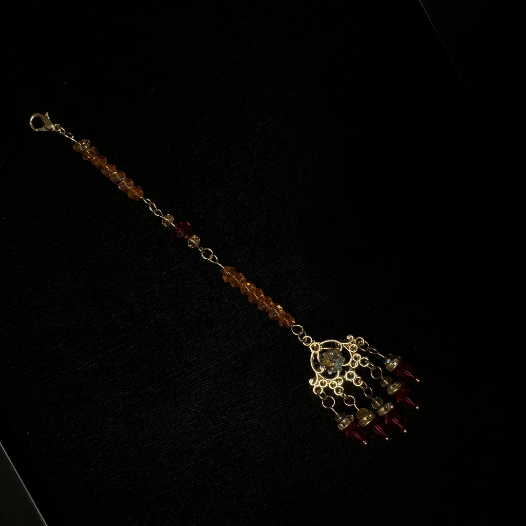 中式秀禾头饰眉心坠额饰高级大气新娘头饰