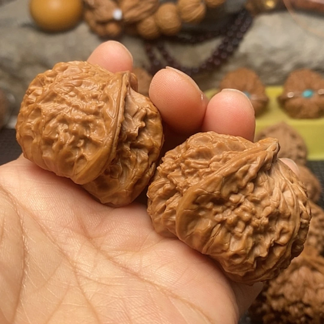 【闪购商品】文玩核桃把件42白狮子顺风耳