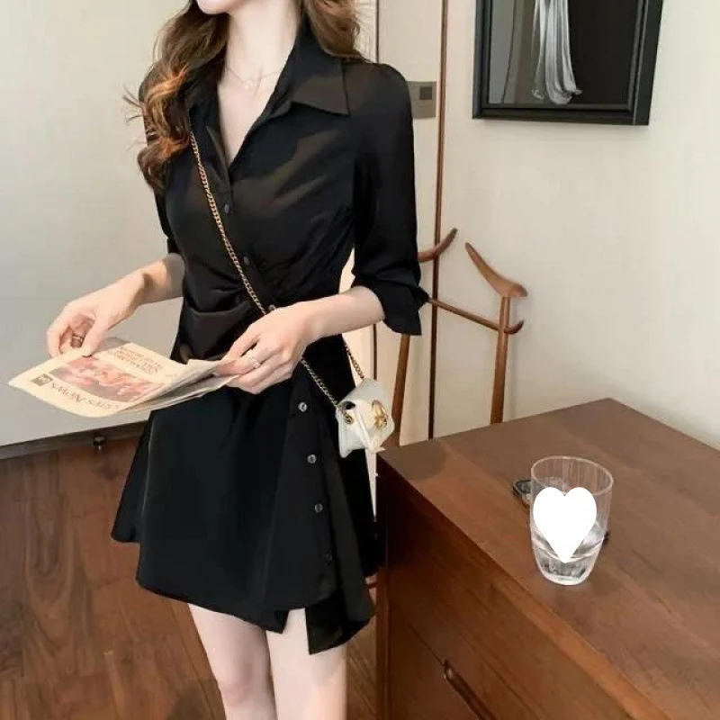早春秋连衣裙女装春装2024年新款潮流欧货小个子气质爆款时尚百搭
