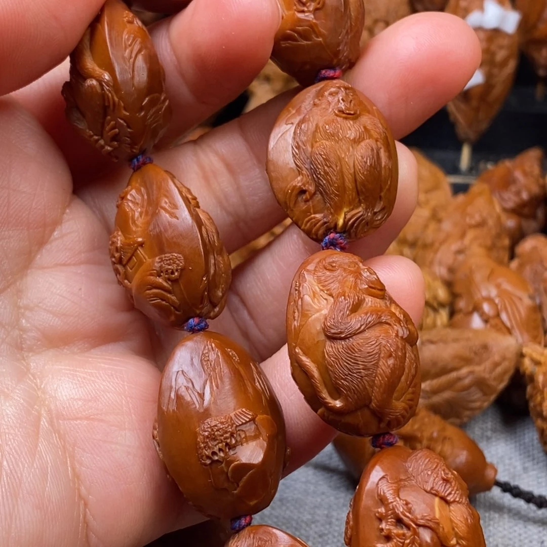 橄榄核手串/手链2.1四花铁核 风景加官封候手串 不接定制