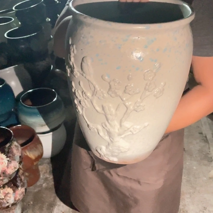 紫砂花盆口24高35正品正品