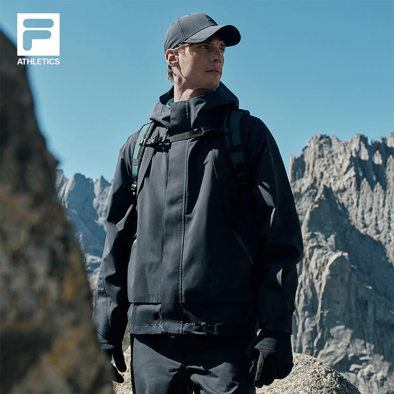 【经典户外冲锋衣】斐乐FILA男女同款防风防水经典百搭A51M441703F