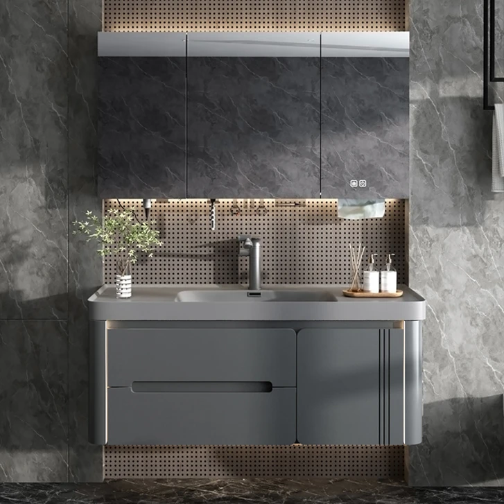 【带挡水沿】浴室柜洗手台洗手盆组合洗手池洗脸盆柜卫生间7481