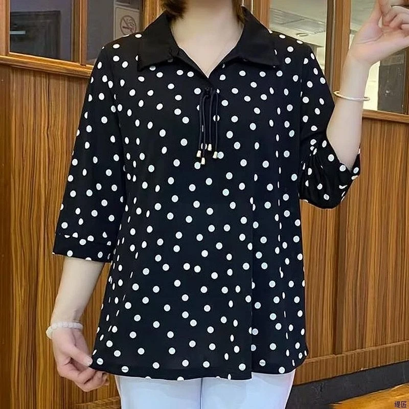 妈妈装夏季半袖上衣大码可穿200斤