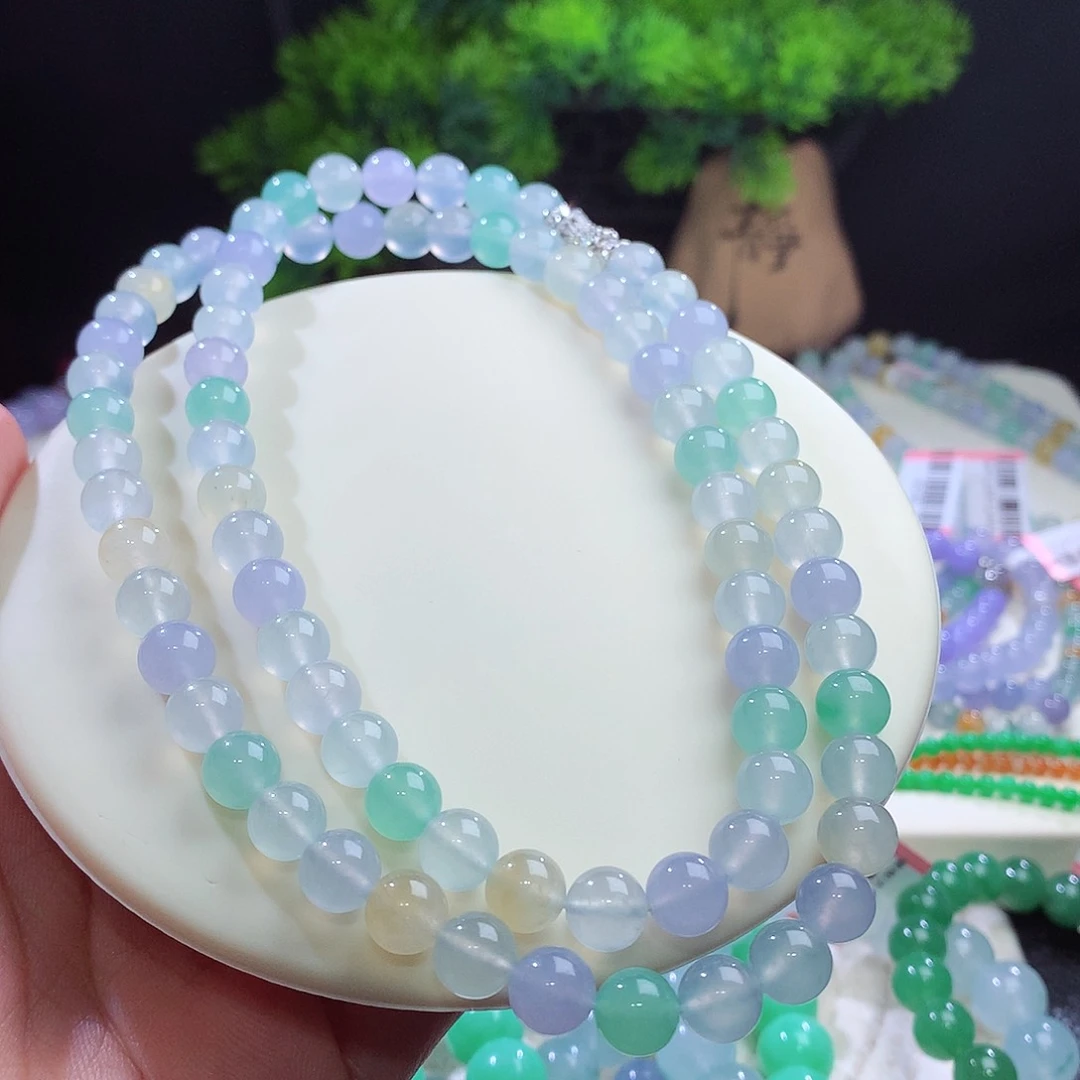 项链未镶嵌翡翠卡8mm