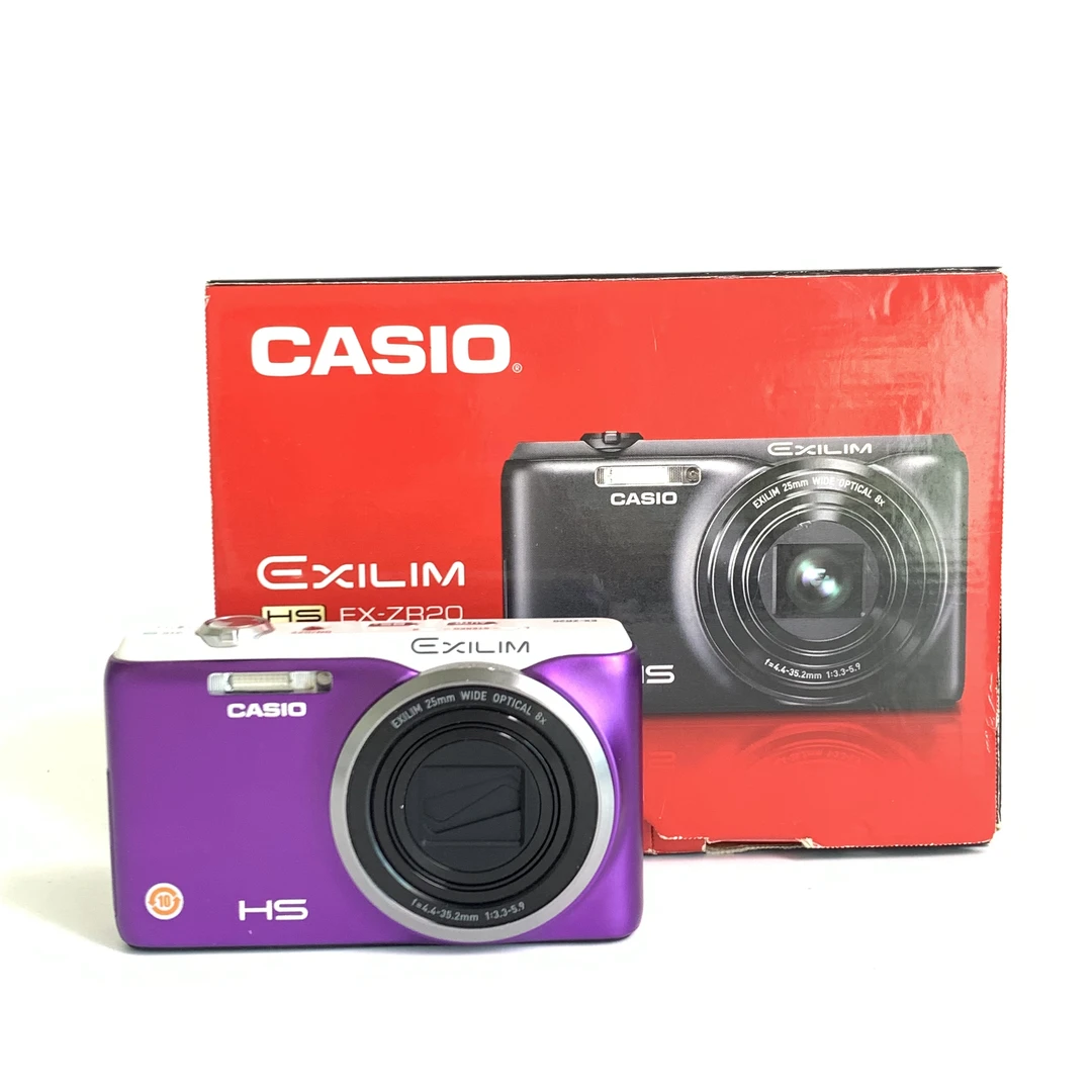 95新 Casio/卡西欧 zr20 紫色带原盒 1610万像素 ccd
