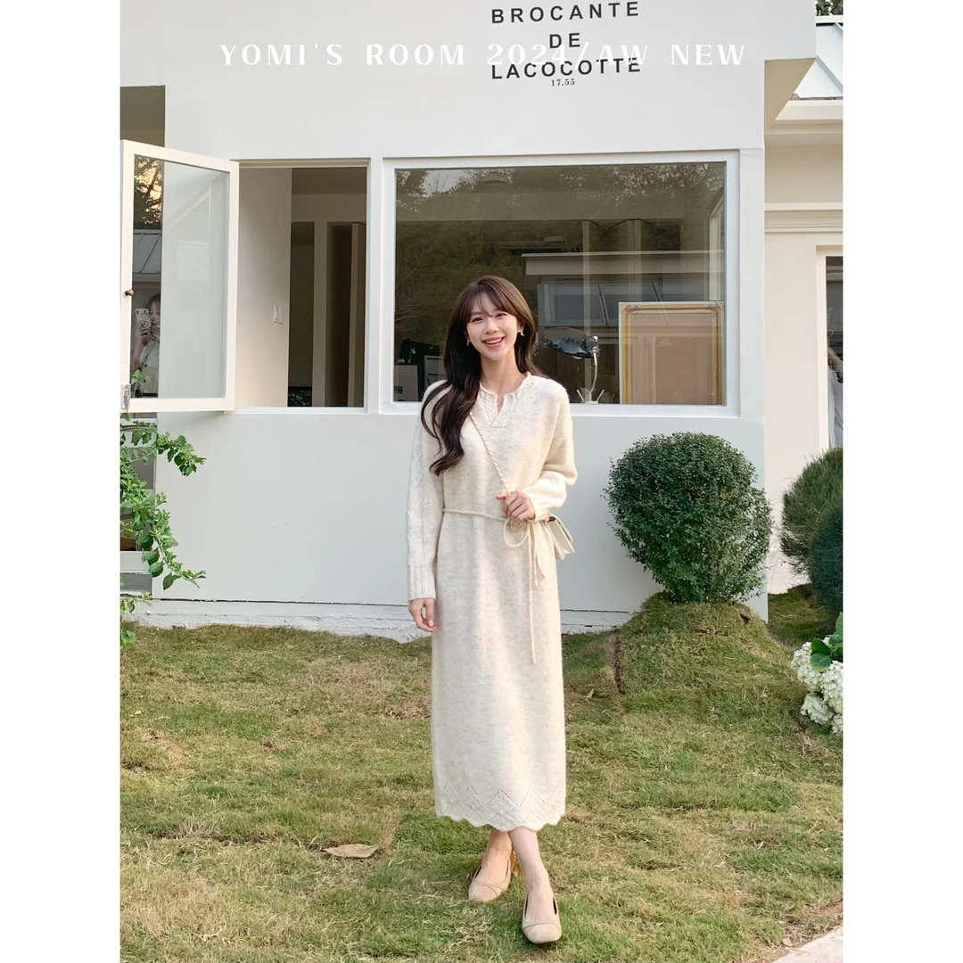 YOMI小个子定制【时光独白】高级感休闲小众时尚连衣裙女春季