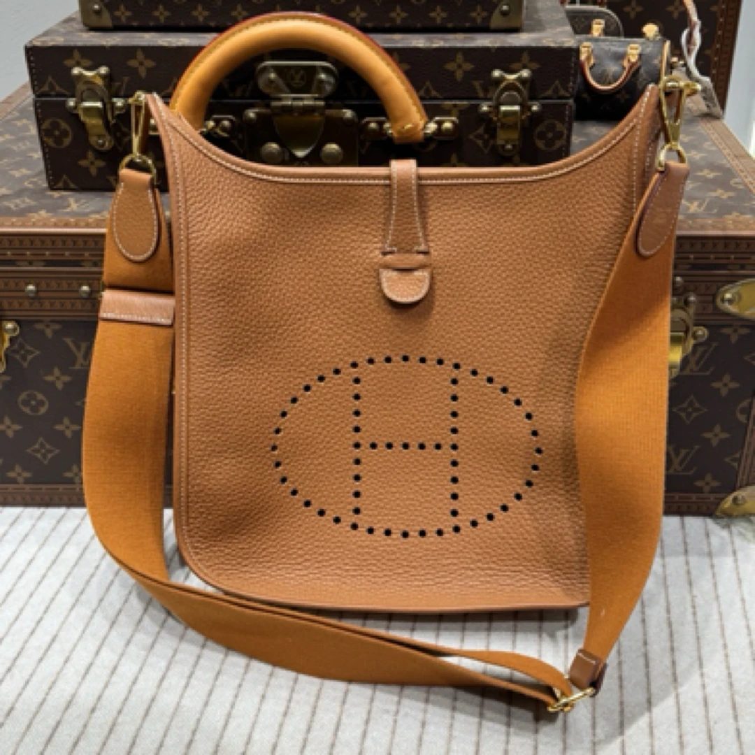 99新 Hermes/爱马仕 evelyne29金棕金扣w刻/昊哥