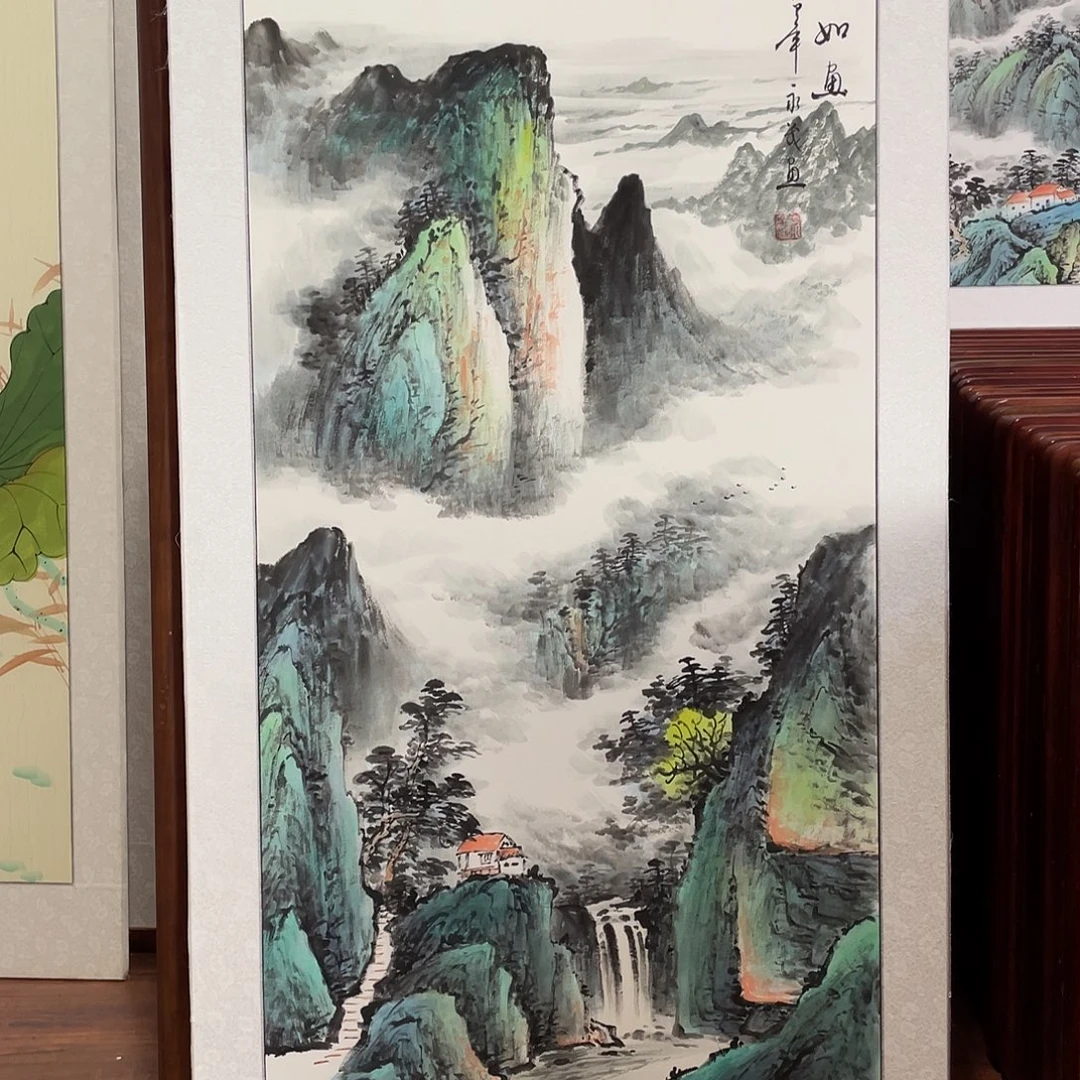 国画带框尺寸63*123厘米