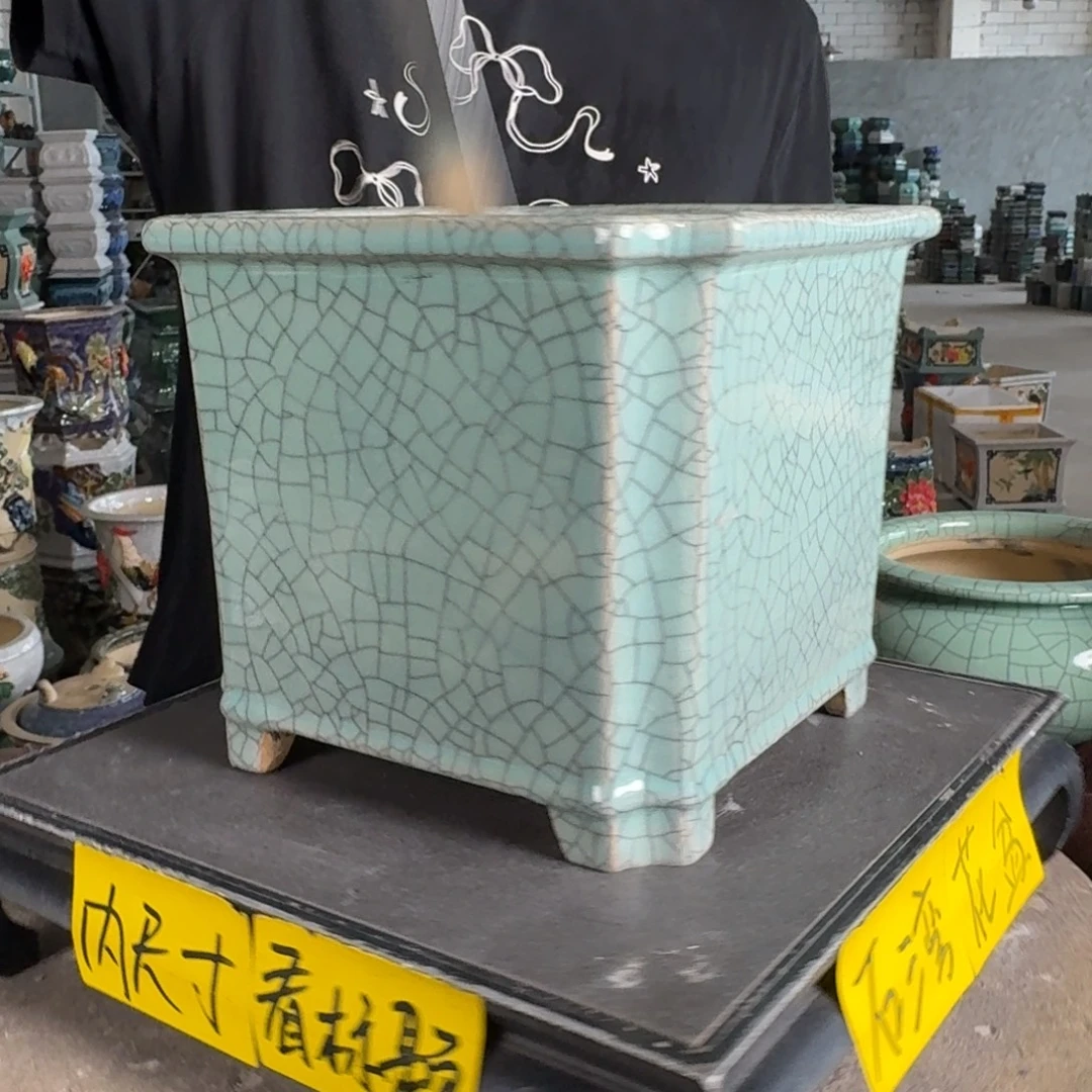 。一风堂石湾花盆 釉色微瑕 内17*16