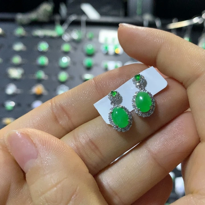 翡翠银S925镶嵌戒指