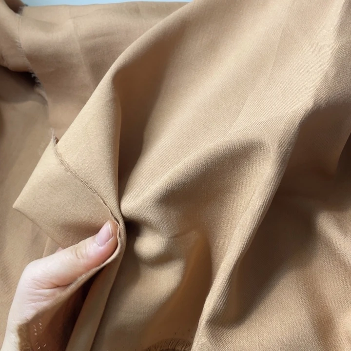 天丝（莱赛尔纤维）卡其色天丝亚麻2米