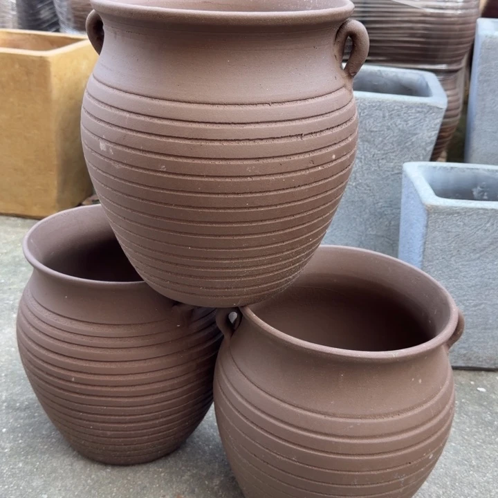 紫砂花盆口25高30宜兴紫砂