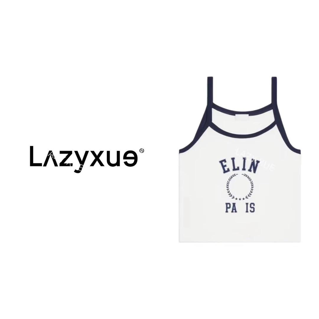 LAZYXUE薛懒懒/"凯旋门"通勤时尚休闲百搭打底印花无袖背心 8198