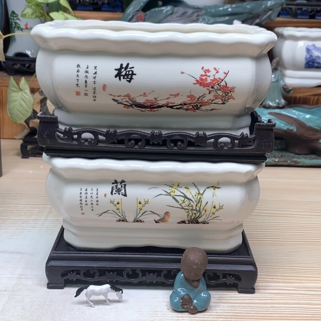 紫砂花盆陶瓷艺术花盆陶瓷