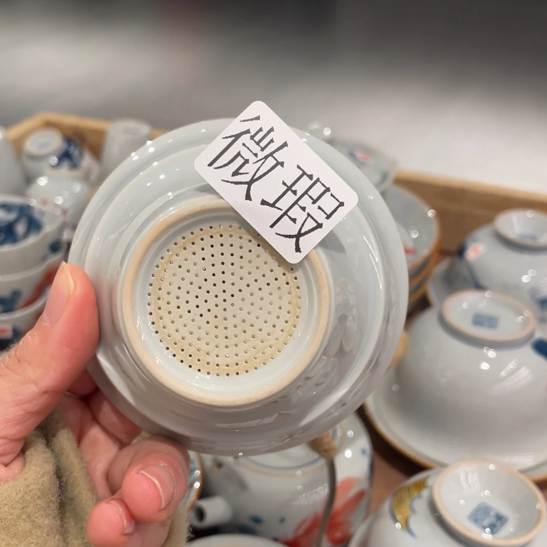 有瑕釉下彩纯手绘