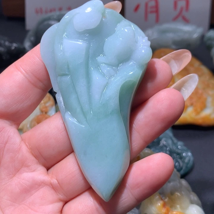 翡翠未镶嵌颈饰保真天然A货翡翠