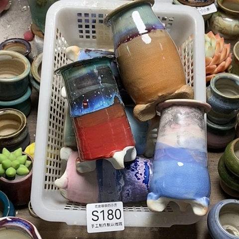 紫砂花盆魅*180瑕疵品口径3到4左右有磕碰