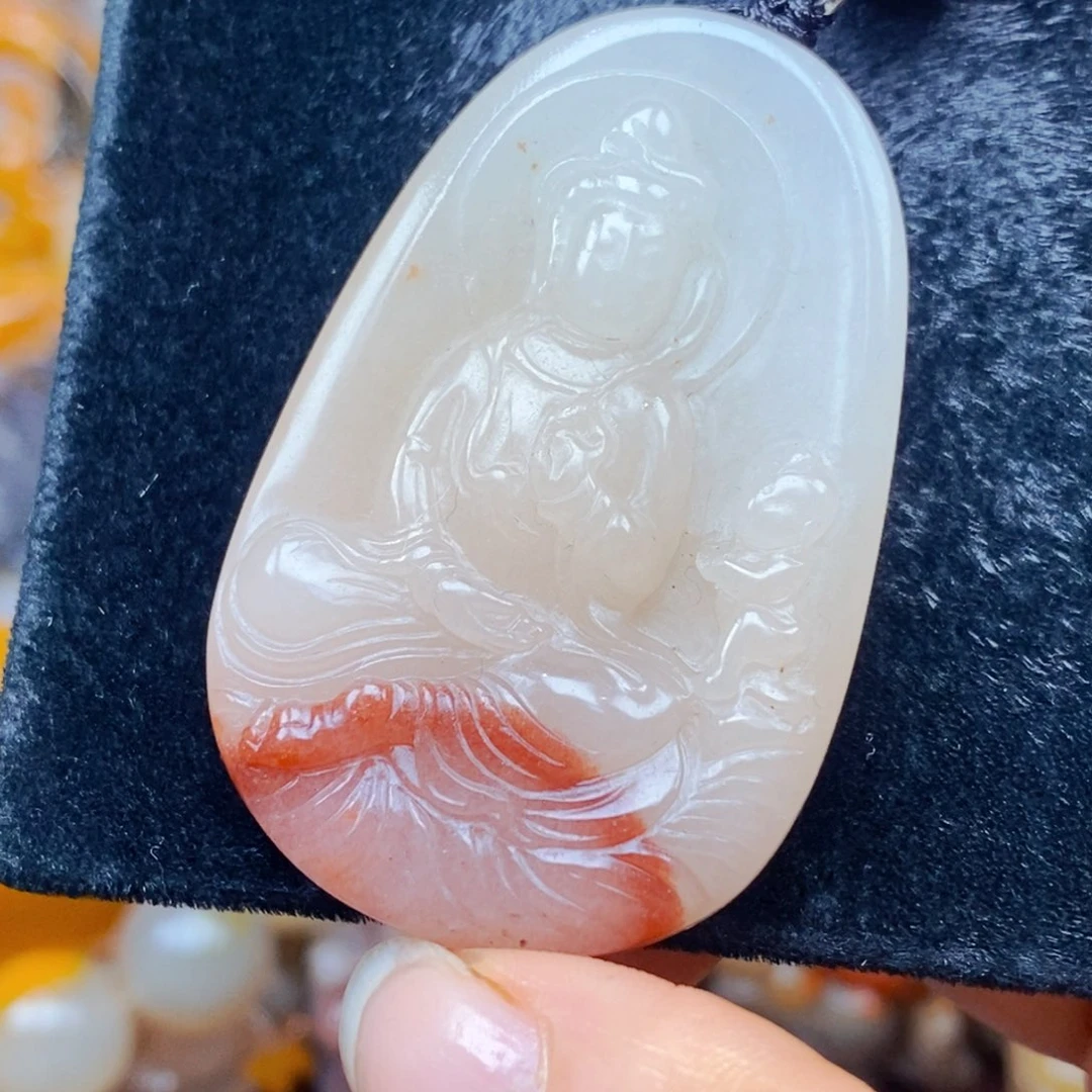 未镶嵌石英质玉（黄龙玉）吊坠(不含链)