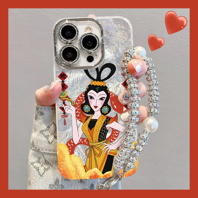 妖精送福手机壳适用于苹果16/oppo华为vivo卡通创意个性网红女款