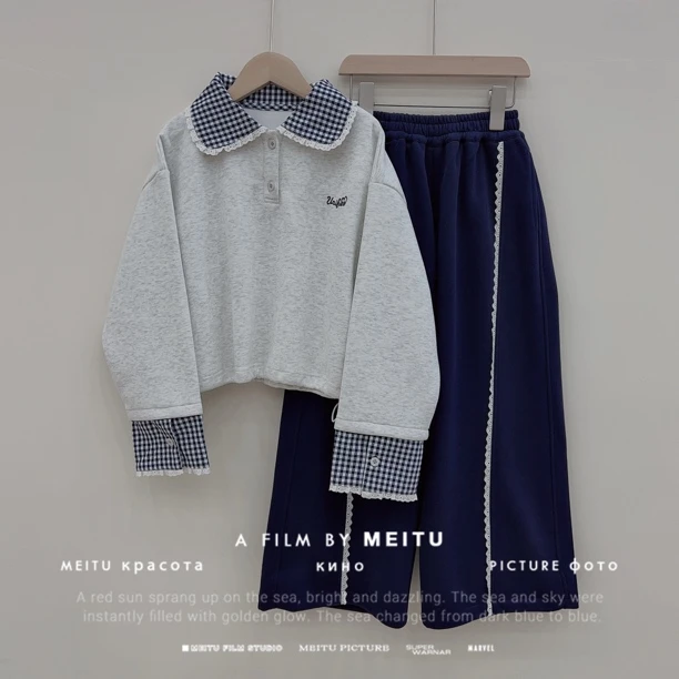 W童品，萌娃穿搭2025套装春秋季新款女童中大童套装洋气韩版401