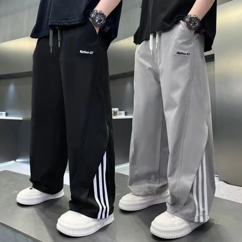 男童夏季工装裤2025夏装新款痞帅中大儿童男孩直筒速干休闲长裤潮