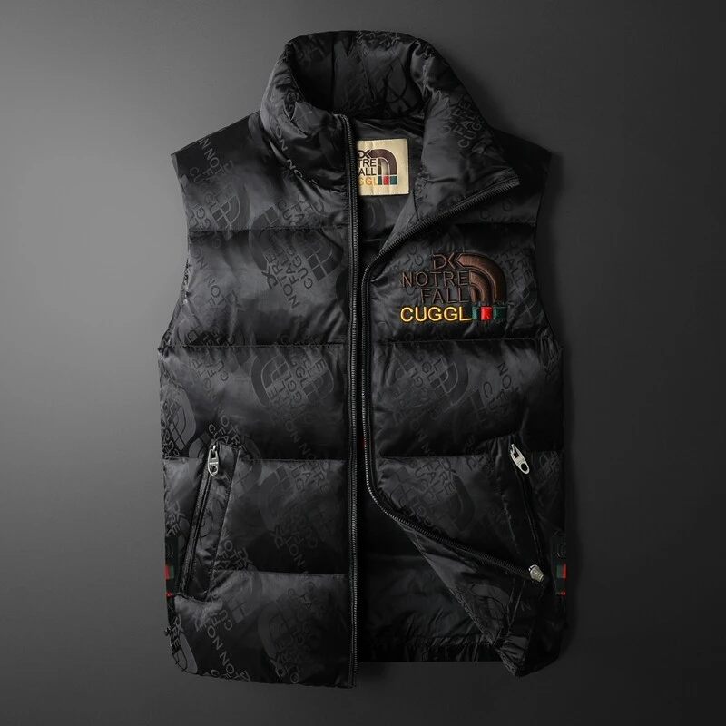 LEROLEHAR欧洲站轻奢潮牌羽绒马甲男士高端白鸭绒保暖背心外套