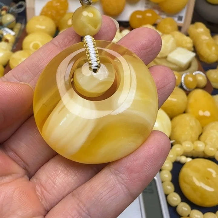 蜜蜡未镶嵌毛衣链天然蜜蜡