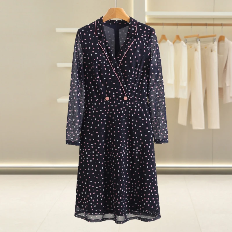 B2422-【25年娜家秋冬新款】印花连衣裙#1ZNE57L012