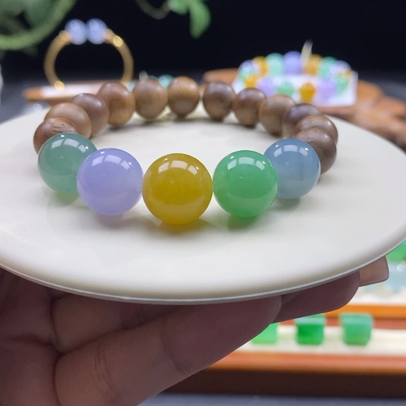 【闪购商品】沉香木手串浓五色手串卡13