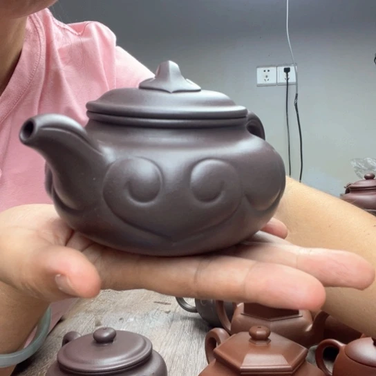 茶壶紫砂波****机天青紫泥