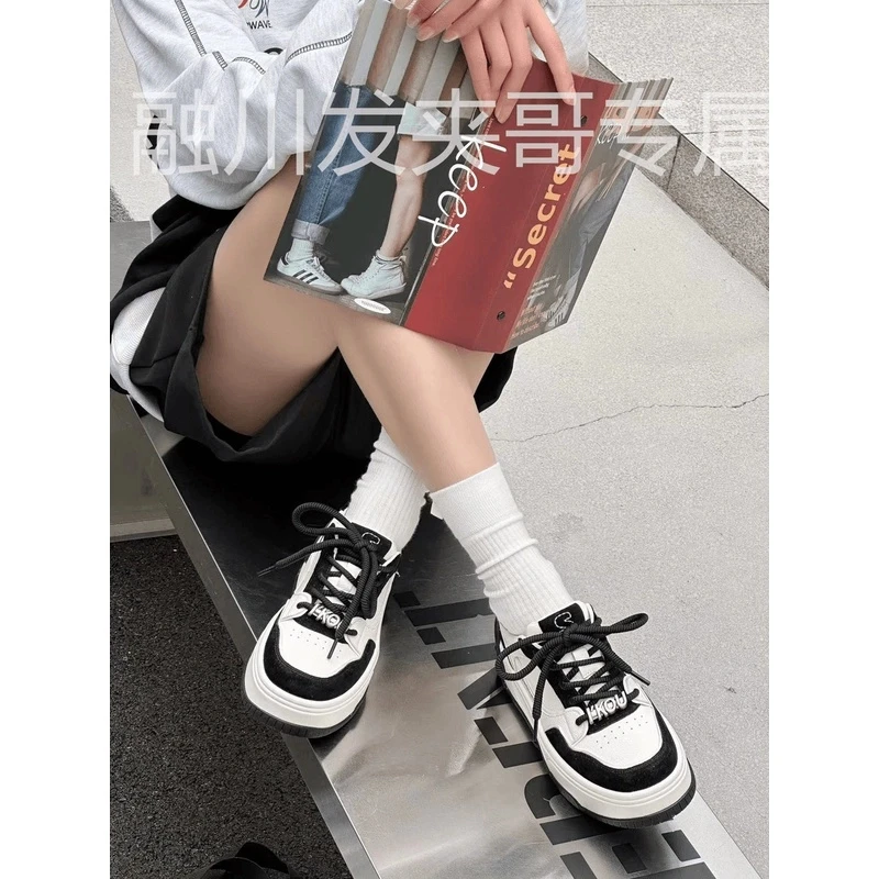（回归至简）2025新款厚底经典超百搭轻软弹三色增高板鞋S-2292