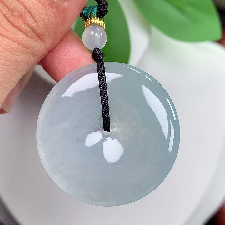 翡翠未镶嵌颈饰平安扣 35.2x5.3mm