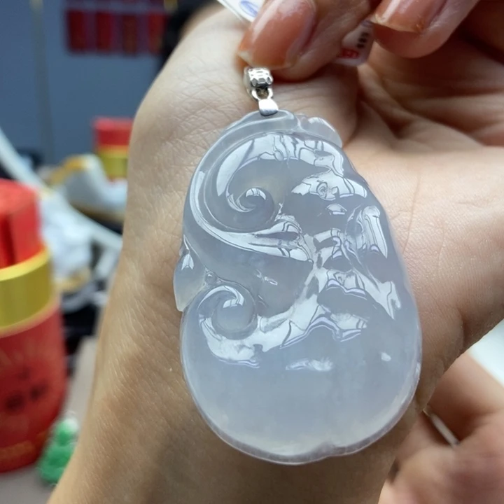 翡翠银S925镶嵌颈饰吊坠29