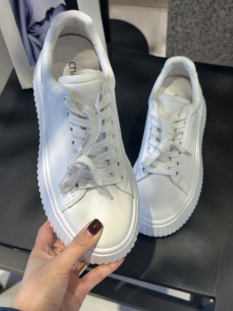 chalan 新款时尚百搭舒适休闲厚底小白鞋B1251c012