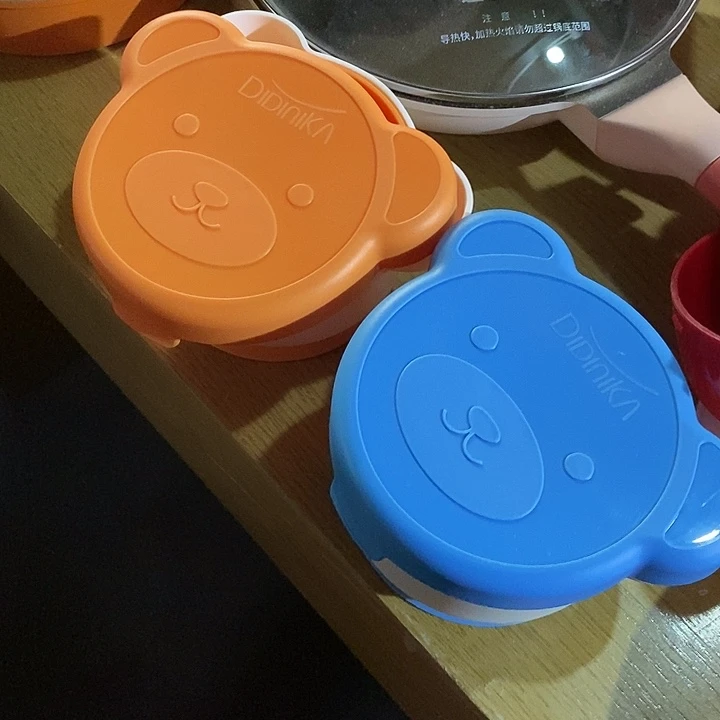 小熊便携外出碗自己备注颜色