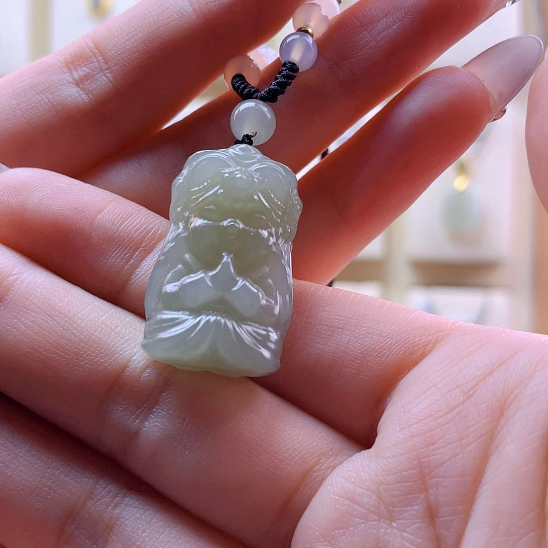 和田玉吊坠(赠链)未镶嵌心**水