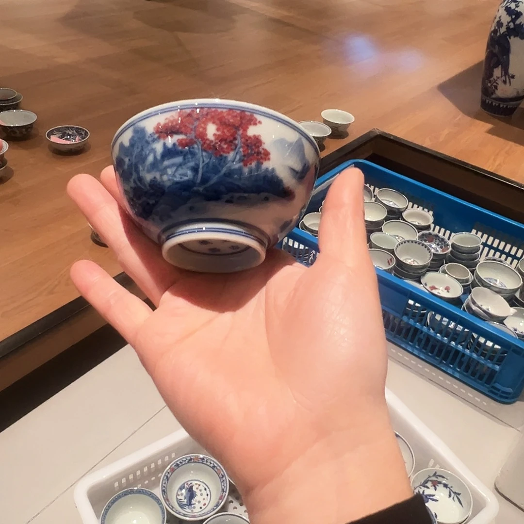 微瑕臻玉古坊原矿青花釉里红