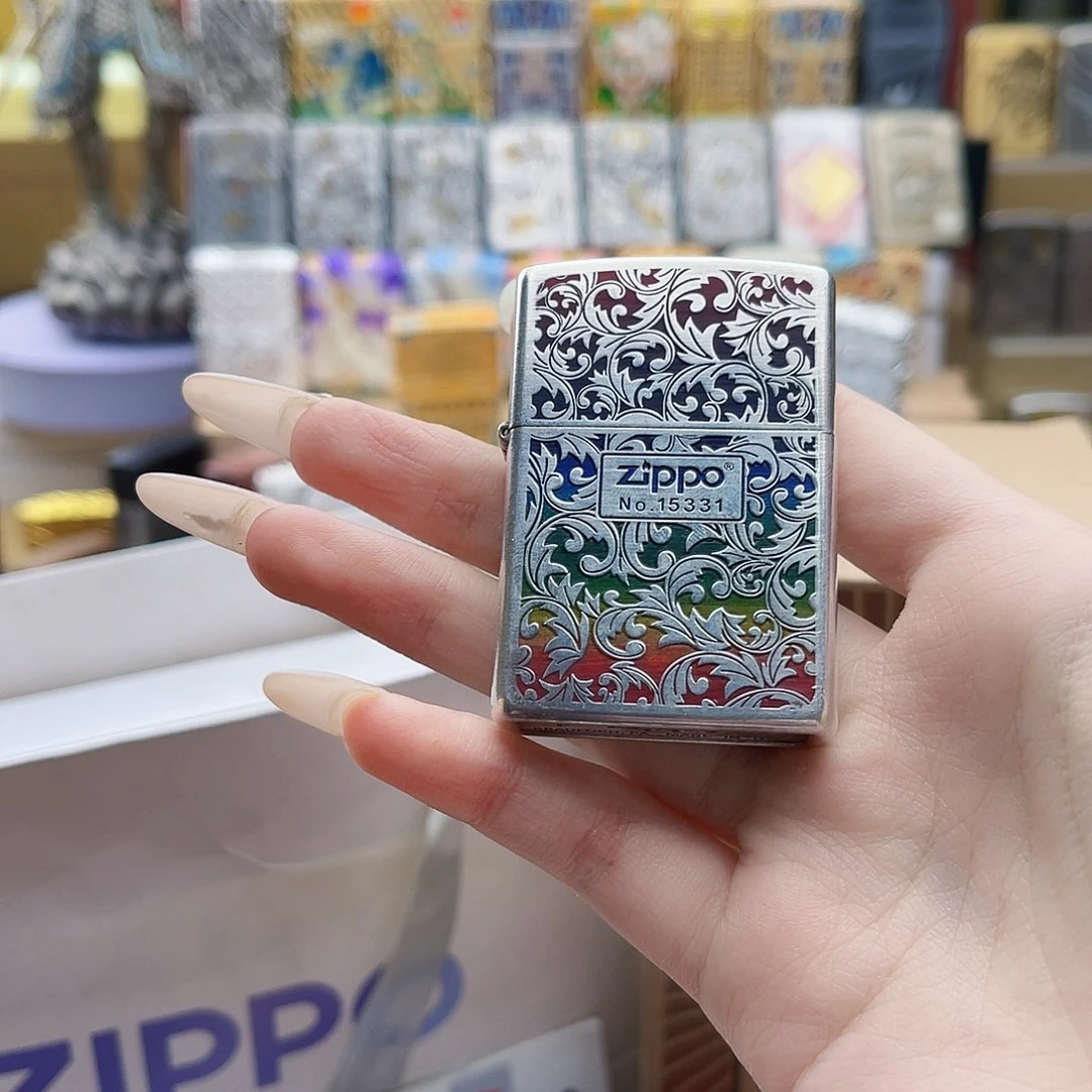 不***赖铜钢彩虹唐草打火机