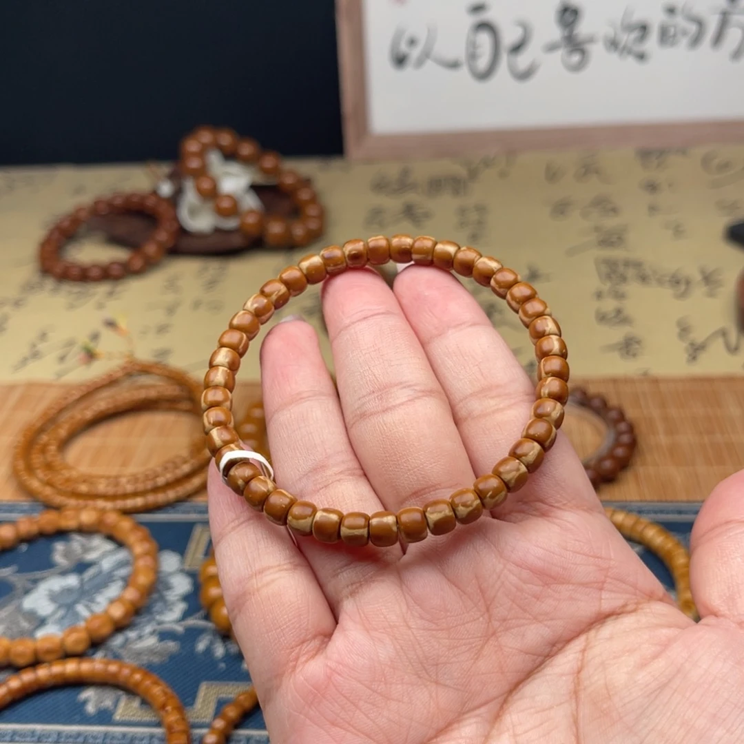 紫金鼠手串一*6花皮道珠