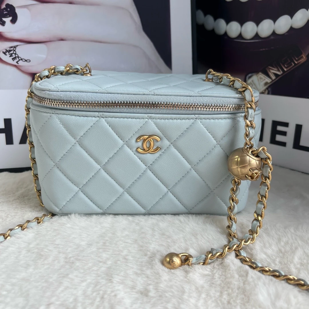 99新 Chanel/香奈儿 淡蓝色金球长盒子(25年5月芯片全套)