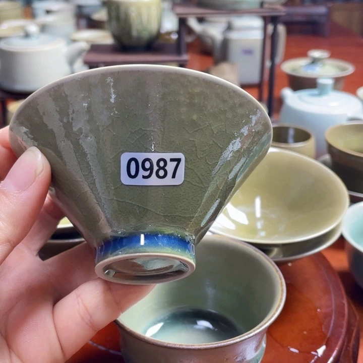 原矿地柴烧斗笠杯987号1111
