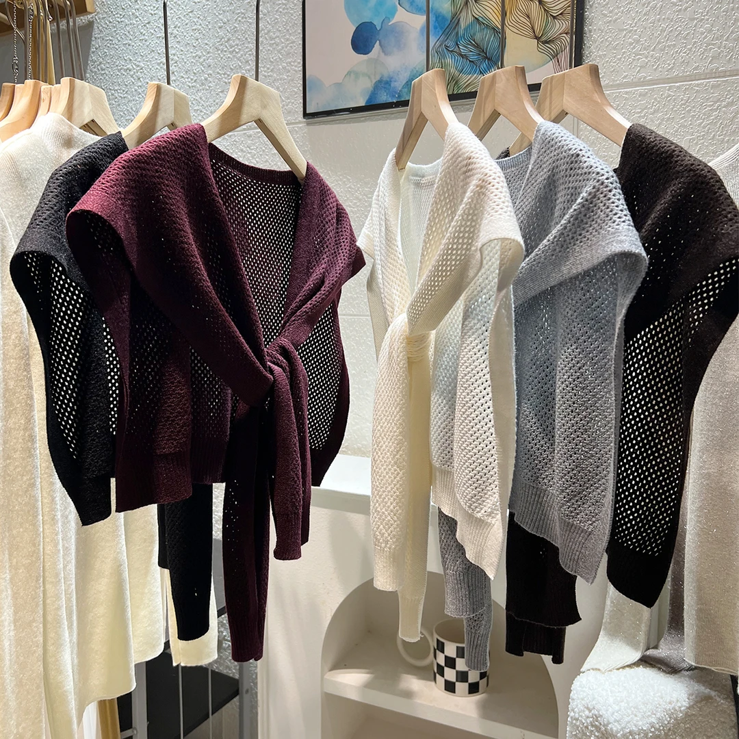 春秋针织披肩外搭女2025款空调房小坎肩薄款透气护肩上衣新款