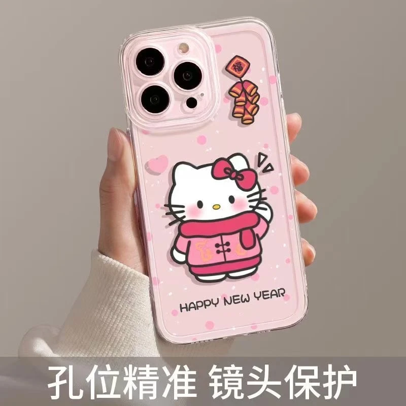 粉底围巾适用苹果13手机壳16Promax卡通vivox200透明红米note14防