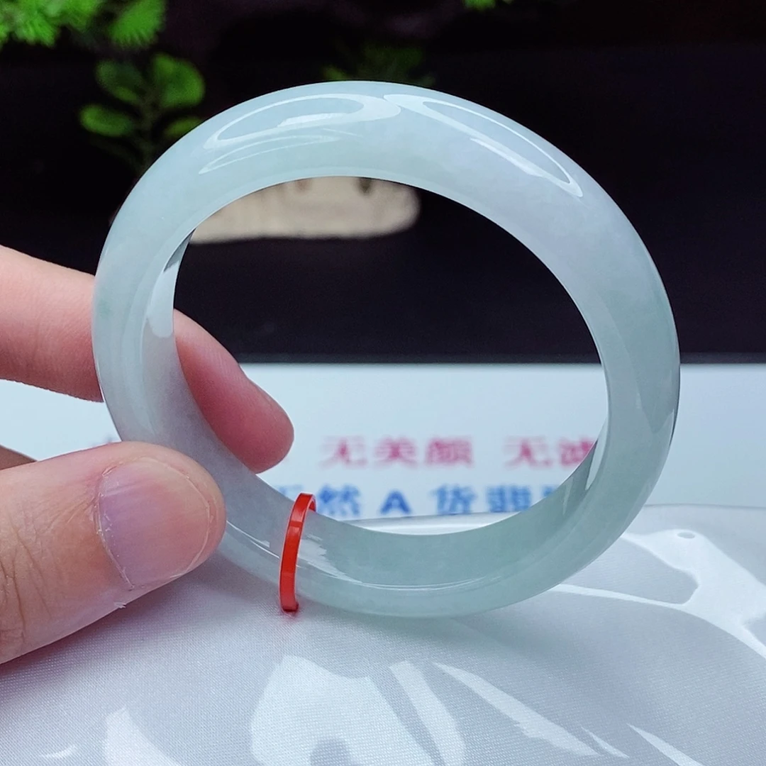 足银镀金镶嵌手镯翡翠56.8圈