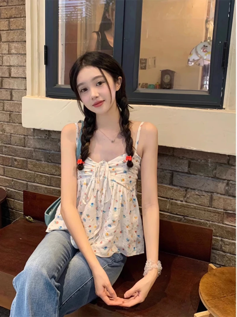 「海德公园」微胖女生春夏新款显瘦吊带上衣