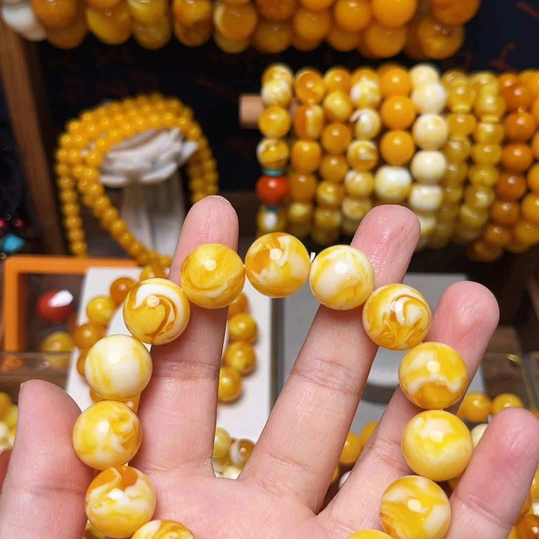 树脂非金属手串搭配